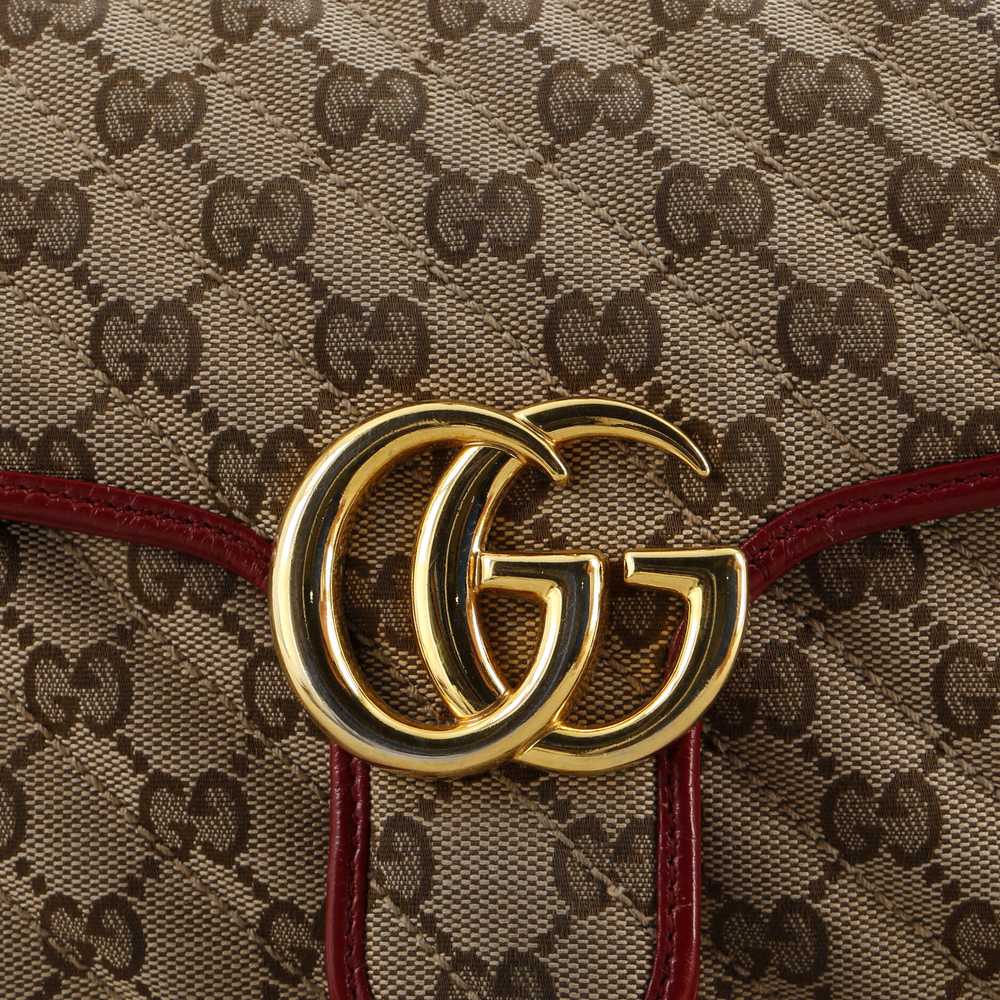 GUCCI GG Marmont Flap Bag Diagonal Quilted GG Can… - image 6