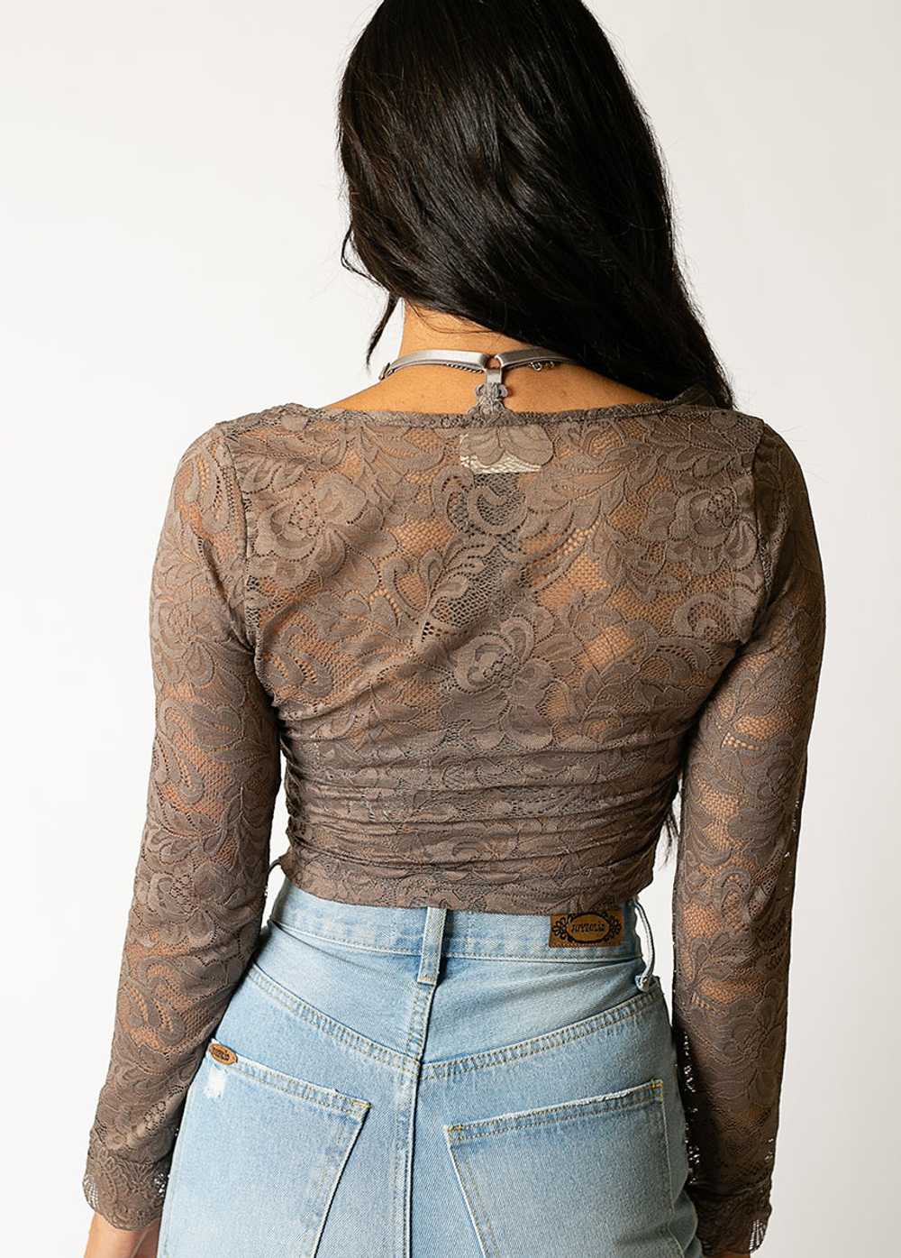 Joyfolie Tessa Top in Taupe - image 4