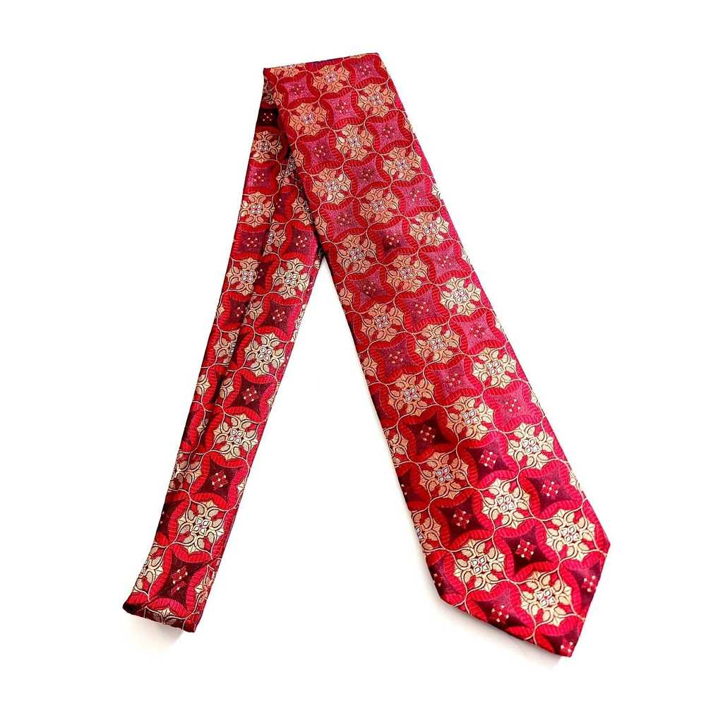 Nordstrom John W. Nordstrom Red Woven Floral Geom… - image 8