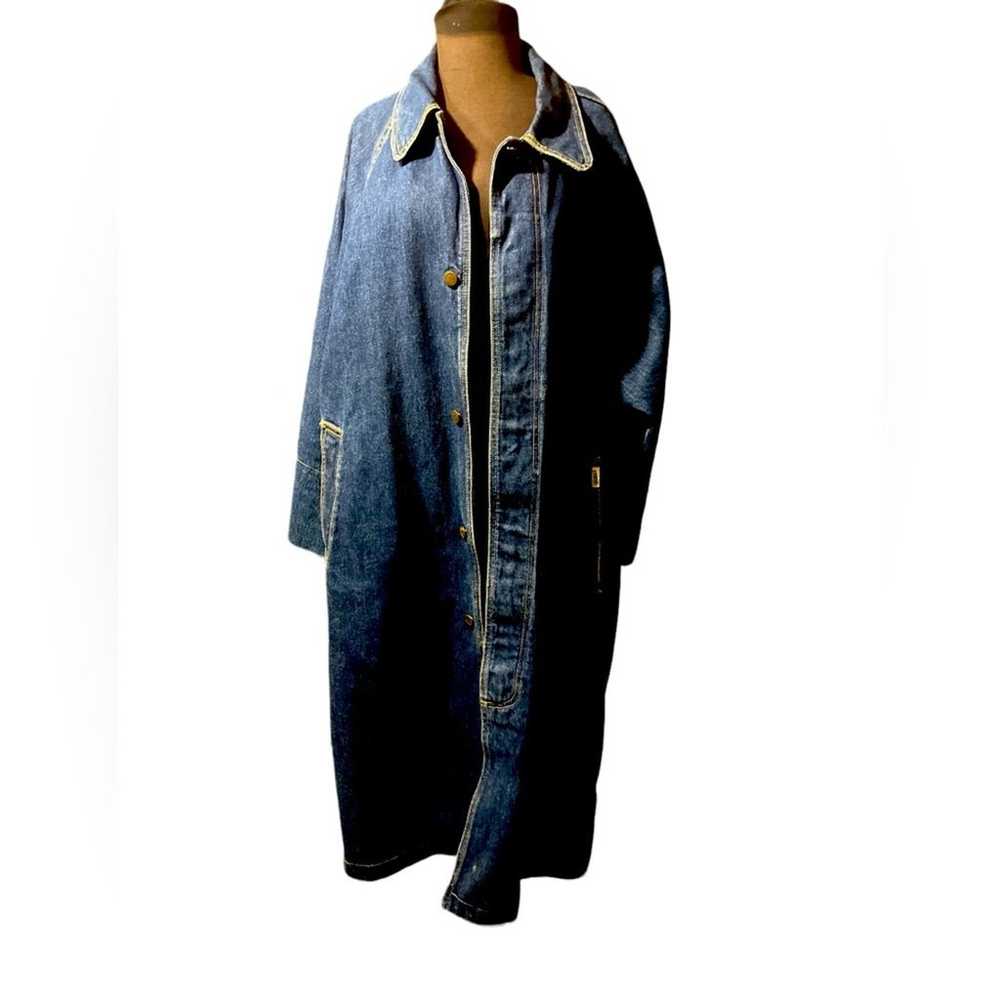 Vtg 90s Denim Oversized Long Grunge Utility Minim… - image 2