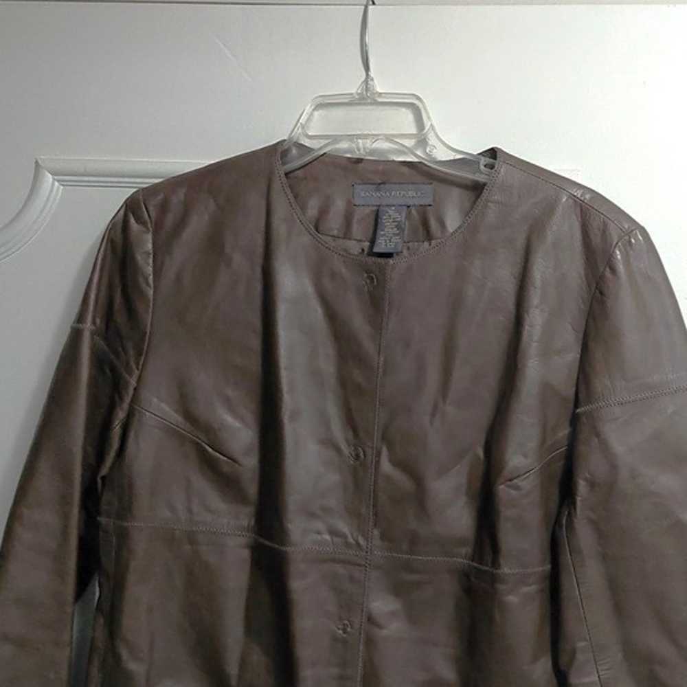 Banana Republic Leather Coat - image 2