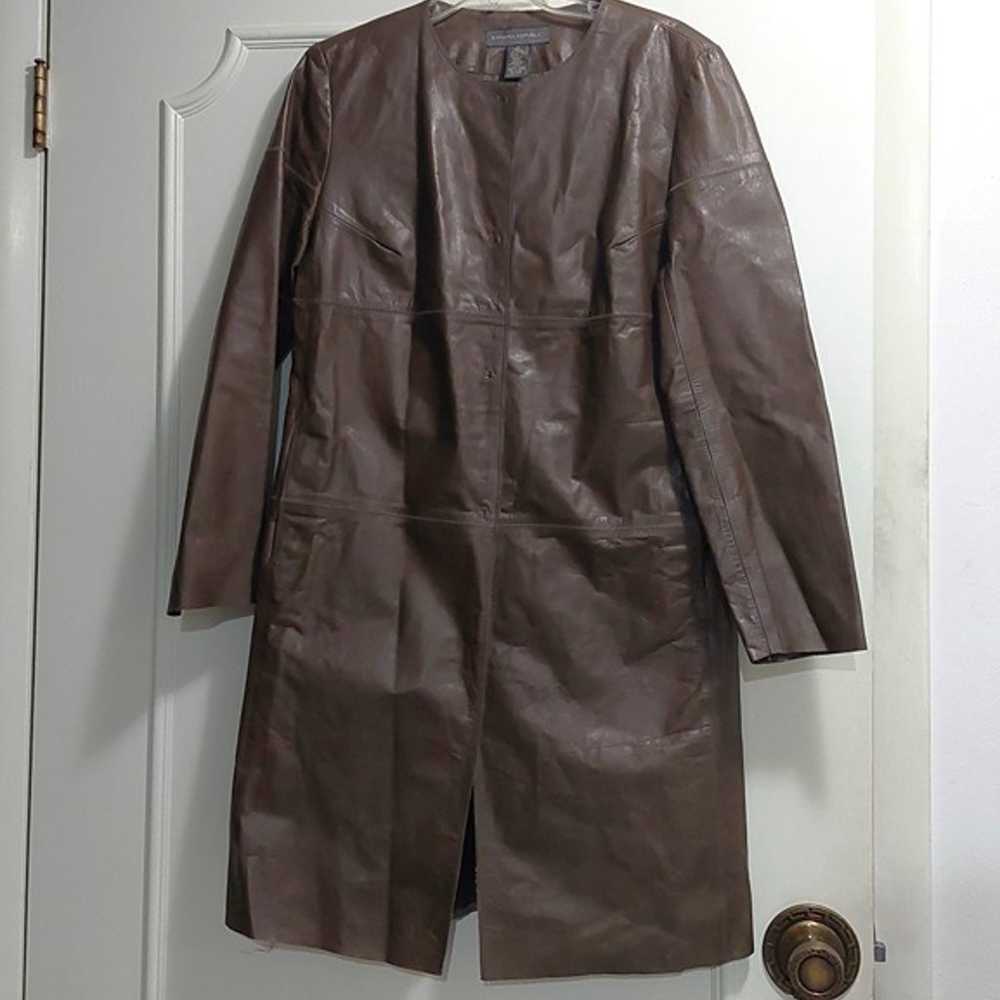 Banana Republic Leather Coat - image 9