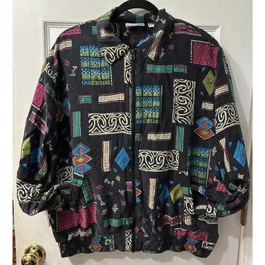 Vintage Alfred Dunner Jacket Womens 14 Multicolor… - image 1