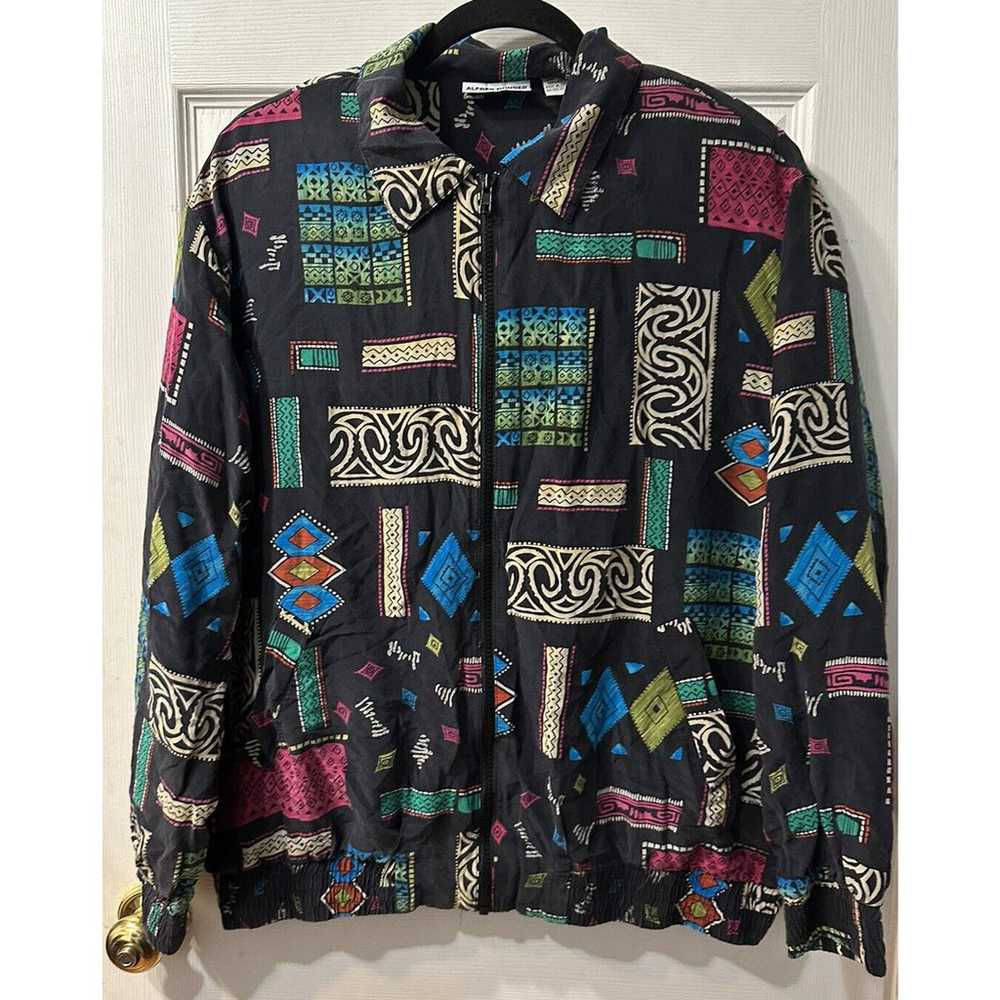 Vintage Alfred Dunner Jacket Womens 14 Multicolor… - image 3