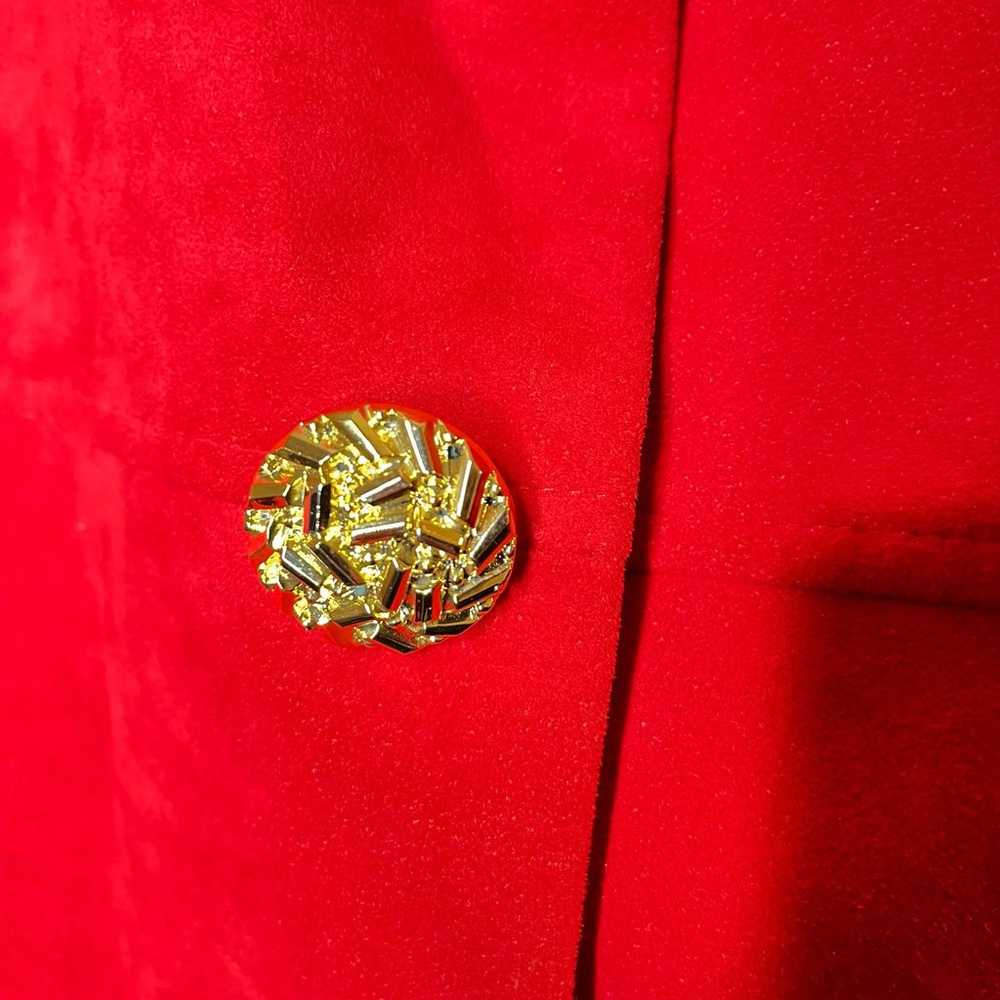 Vintage 1970's Ultrasuede Count Romi Red Gold But… - image 12