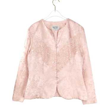 Nah Nah Collection 80s Vintage Pink Sparkly Satin… - image 1