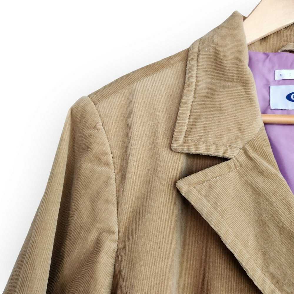 Y2K Old Navy Camel Tan Corduroy One Button Blazer… - image 3