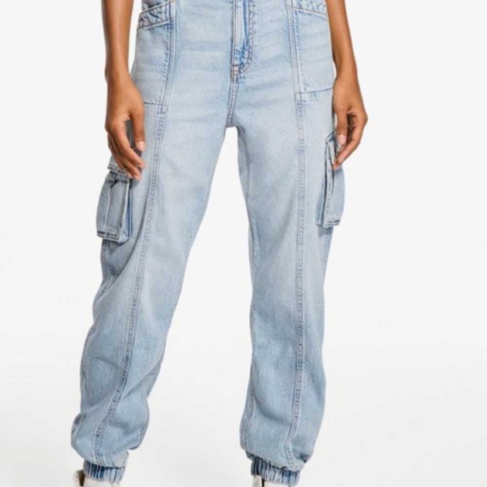 Aeropostale- 90s Super High-Rise Baggy Denim Carg… - image 2