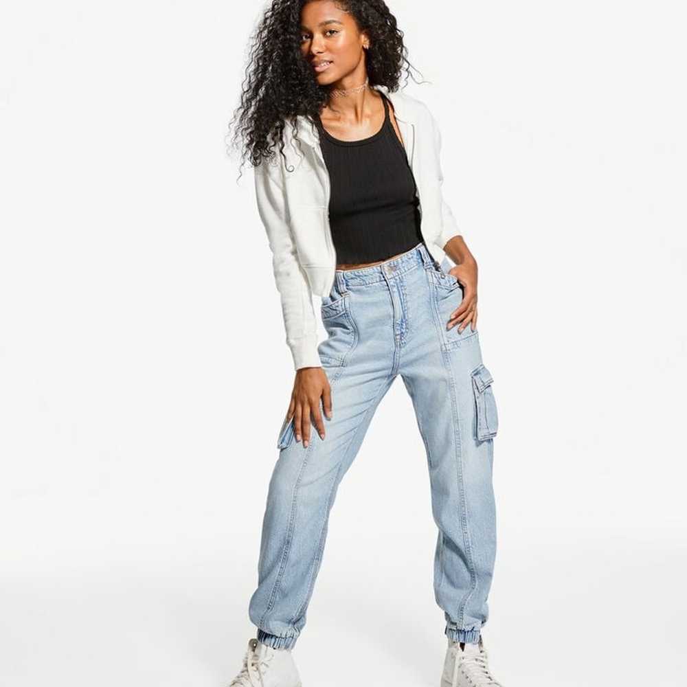 Aeropostale- 90s Super High-Rise Baggy Denim Carg… - image 3