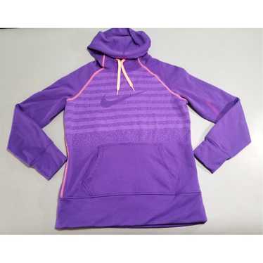 Nike Womens Purple Striped Therma Fit Athletic Pu… - image 1