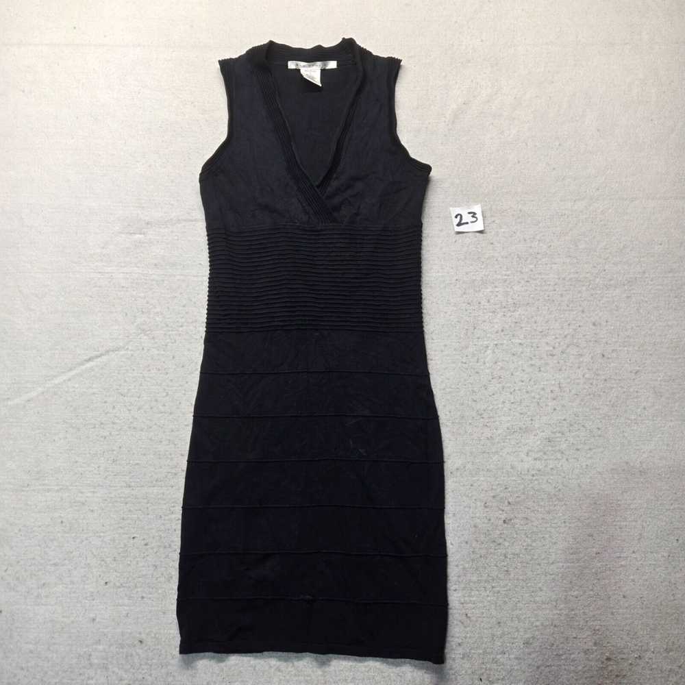 Vintage Solid Black Sleeveless Sweater Dress for … - image 1