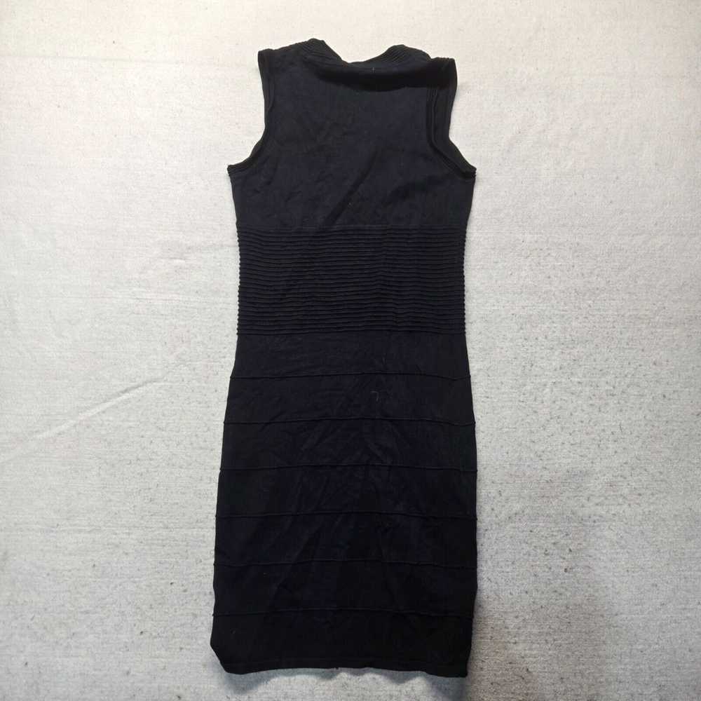 Vintage Solid Black Sleeveless Sweater Dress for … - image 7