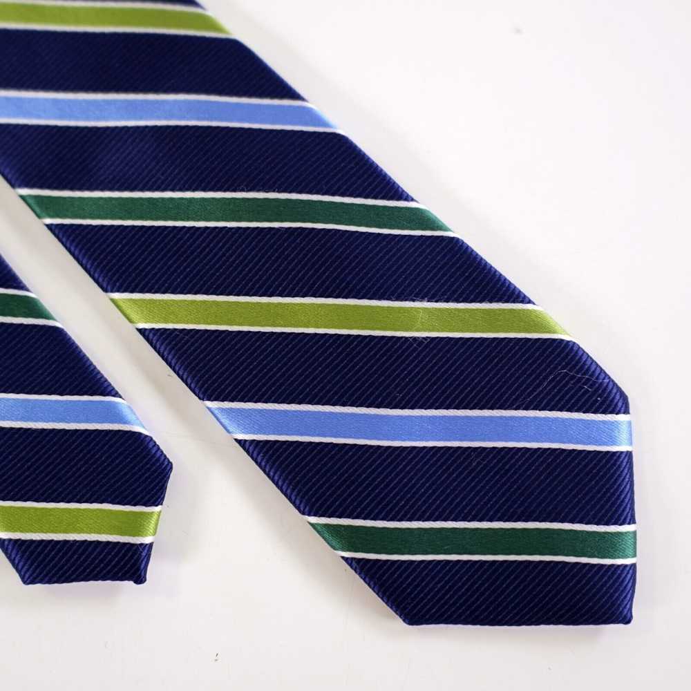 Chaps Chaps Blue Green Woven Striped Polyester Bo… - image 1