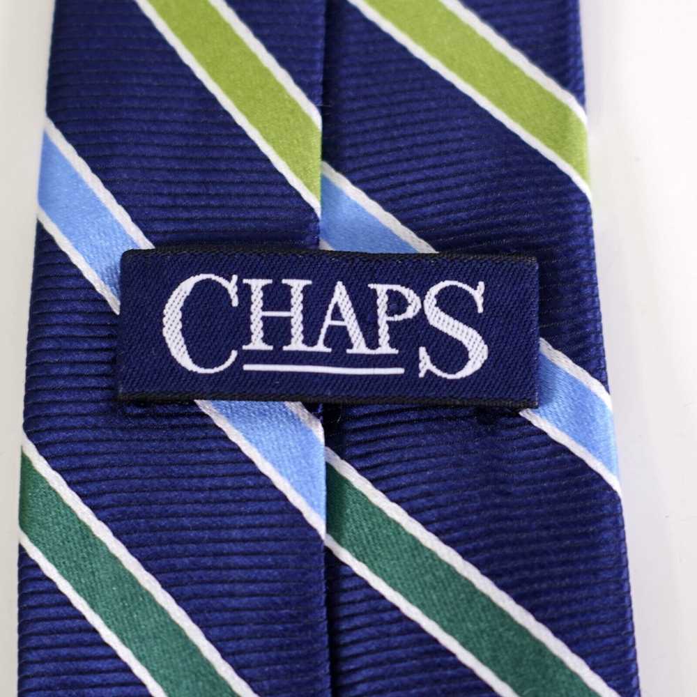 Chaps Chaps Blue Green Woven Striped Polyester Bo… - image 3