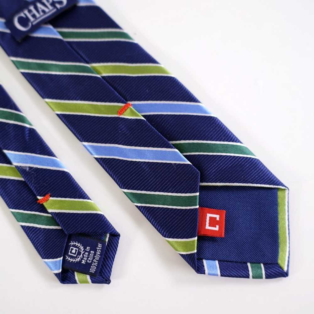 Chaps Chaps Blue Green Woven Striped Polyester Bo… - image 6