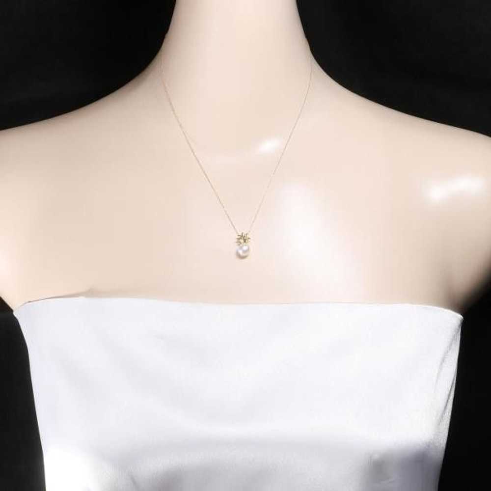 Other Other K18 Yellow Gold Pearl Necklace Metal … - image 3