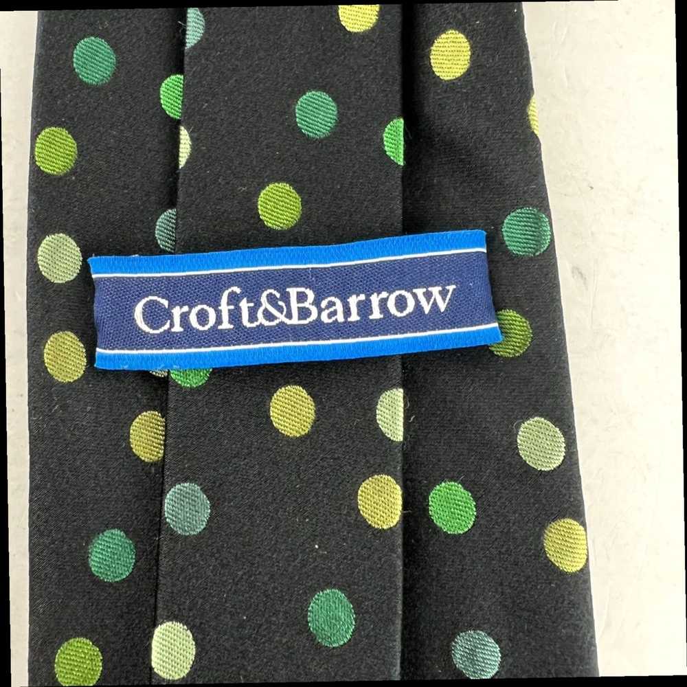 Croft & Barrow Silk Necktie with Vibrant Polka Do… - image 3