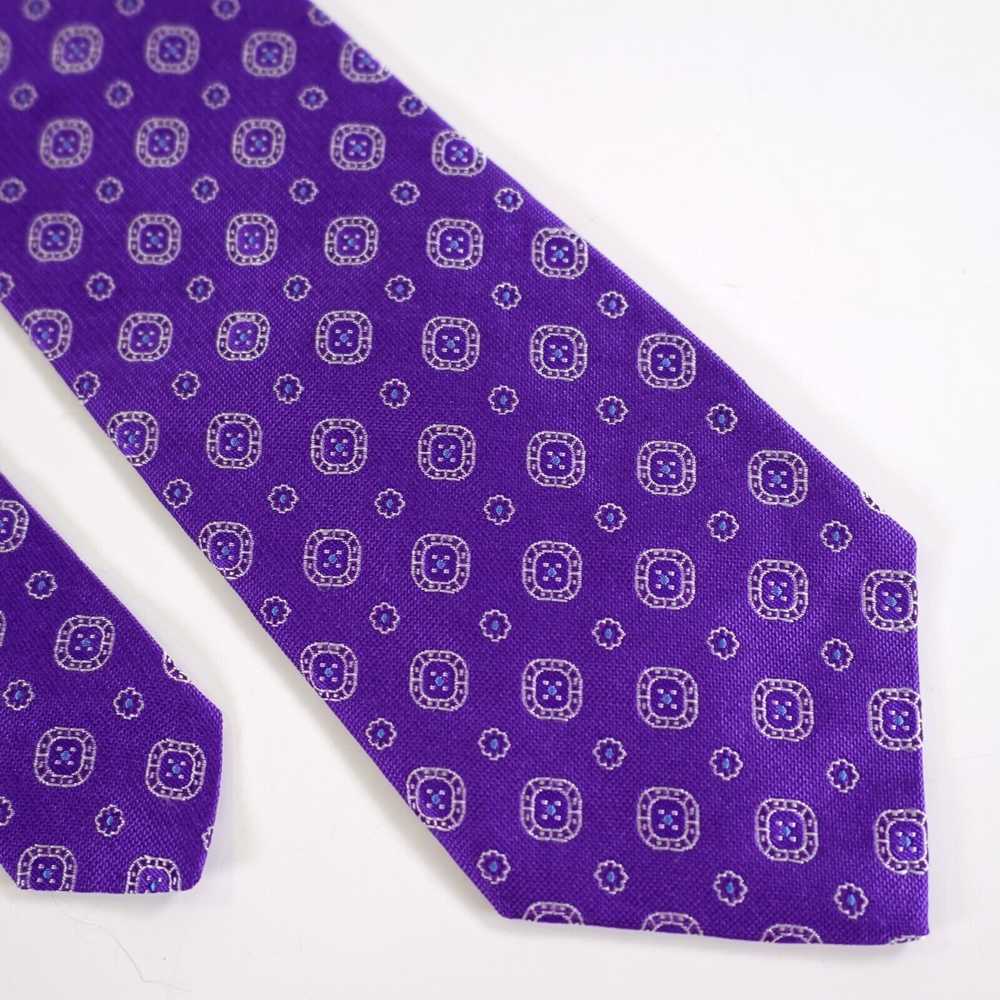 Brooks Brothers Brooks Brothers 346 Purple Geomet… - image 1