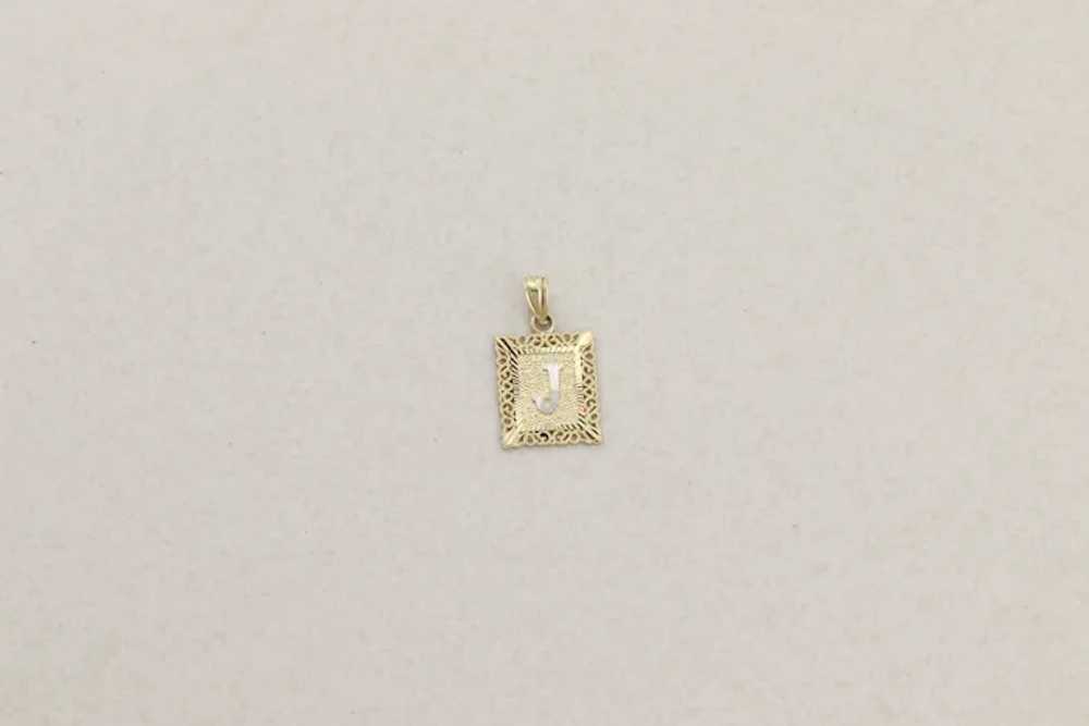 Pendant Only 10k Yellow Gold Letter J Initial Mon… - image 6