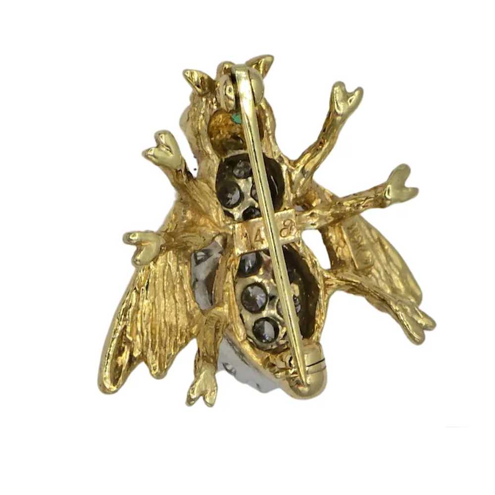 14k (585) Yellow Gold Natural Diamond Bee Shape B… - image 4