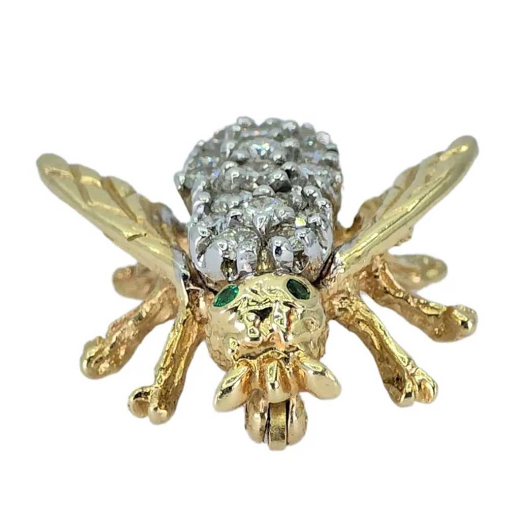 14k (585) Yellow Gold Natural Diamond Bee Shape B… - image 8