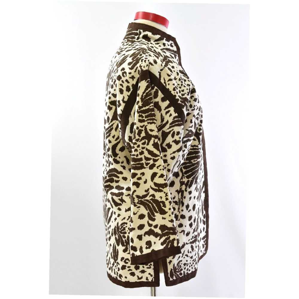 Vintage Brown and Ivory Leopard Print Luxe Open F… - image 3