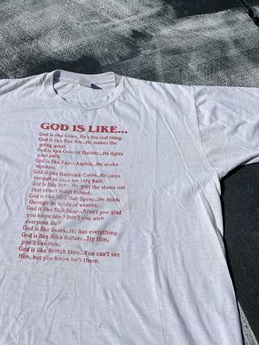 Jerzees × Tee × Vintage Vintage God Is Like… Bible