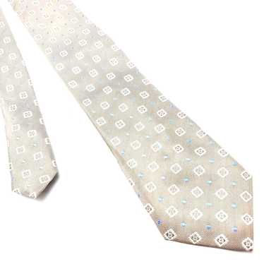 Tasso Elba Tasso Elba Beige Silk Tie Woven Geomet… - image 1