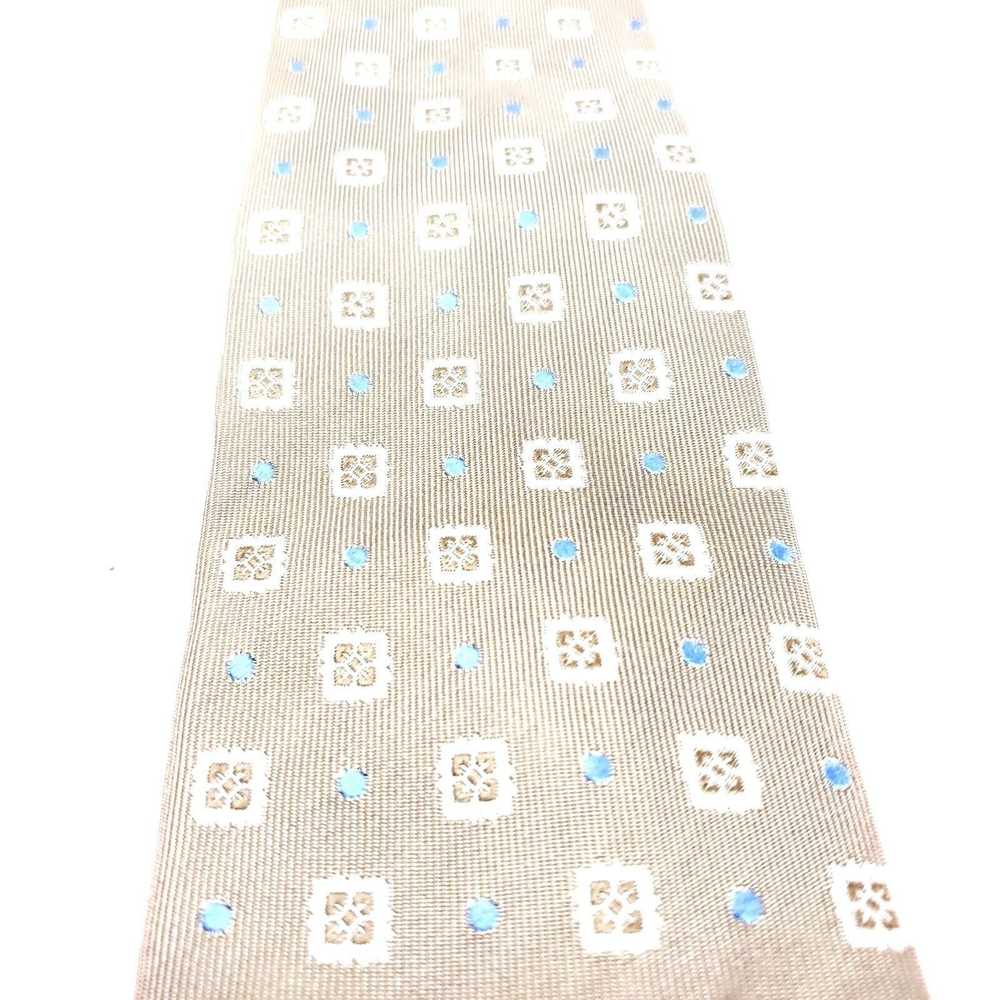 Tasso Elba Tasso Elba Beige Silk Tie Woven Geomet… - image 2