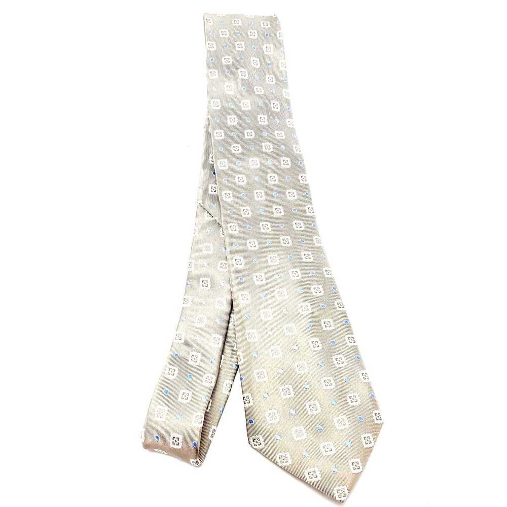 Tasso Elba Tasso Elba Beige Silk Tie Woven Geomet… - image 7