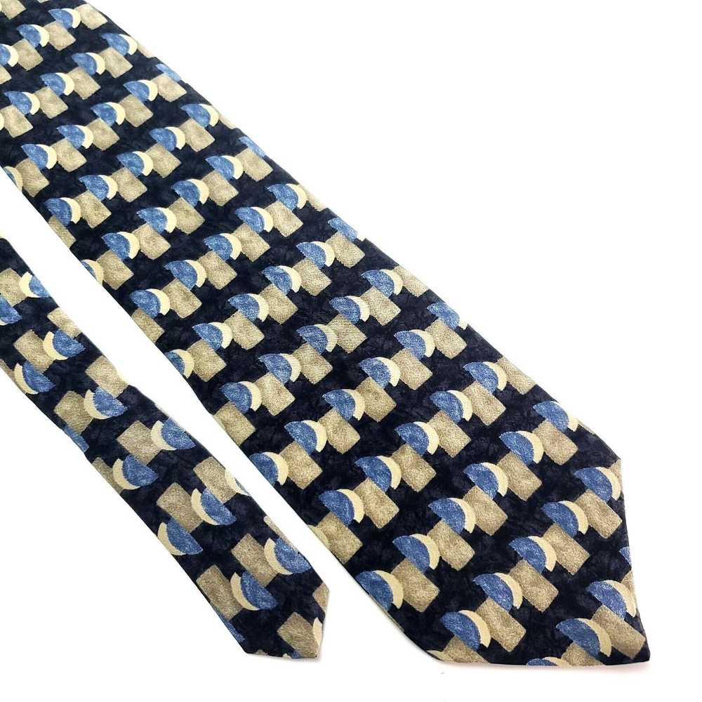 Henry Grethel Henry Grethel Silk Tie Print Blue T… - image 1