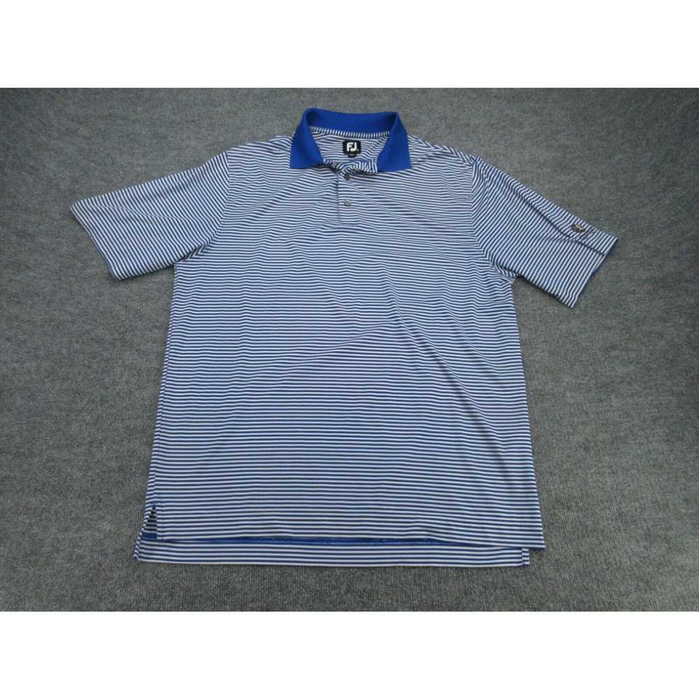 Footjoy FootJoy Polo Shirt Mens Large Blue Stripe… - image 1