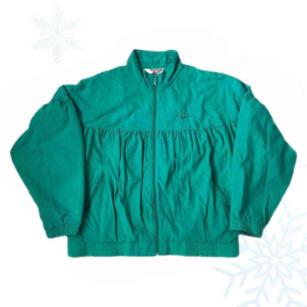 Vintage Reebok Teal Green Windbreaker Jacket (L) - image 1