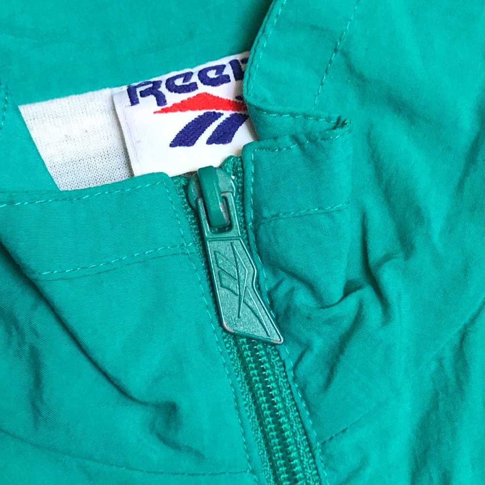 Vintage Reebok Teal Green Windbreaker Jacket (L) - image 3