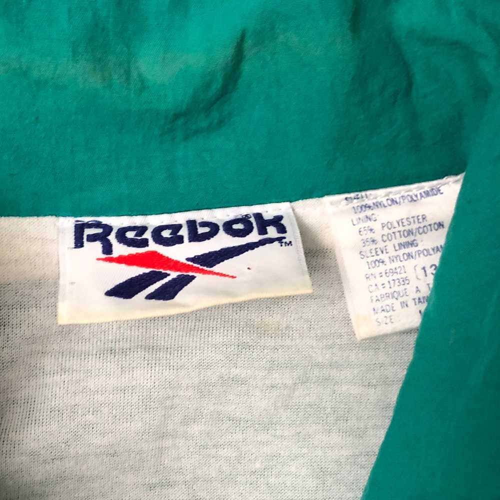 Vintage Reebok Teal Green Windbreaker Jacket (L) - image 4