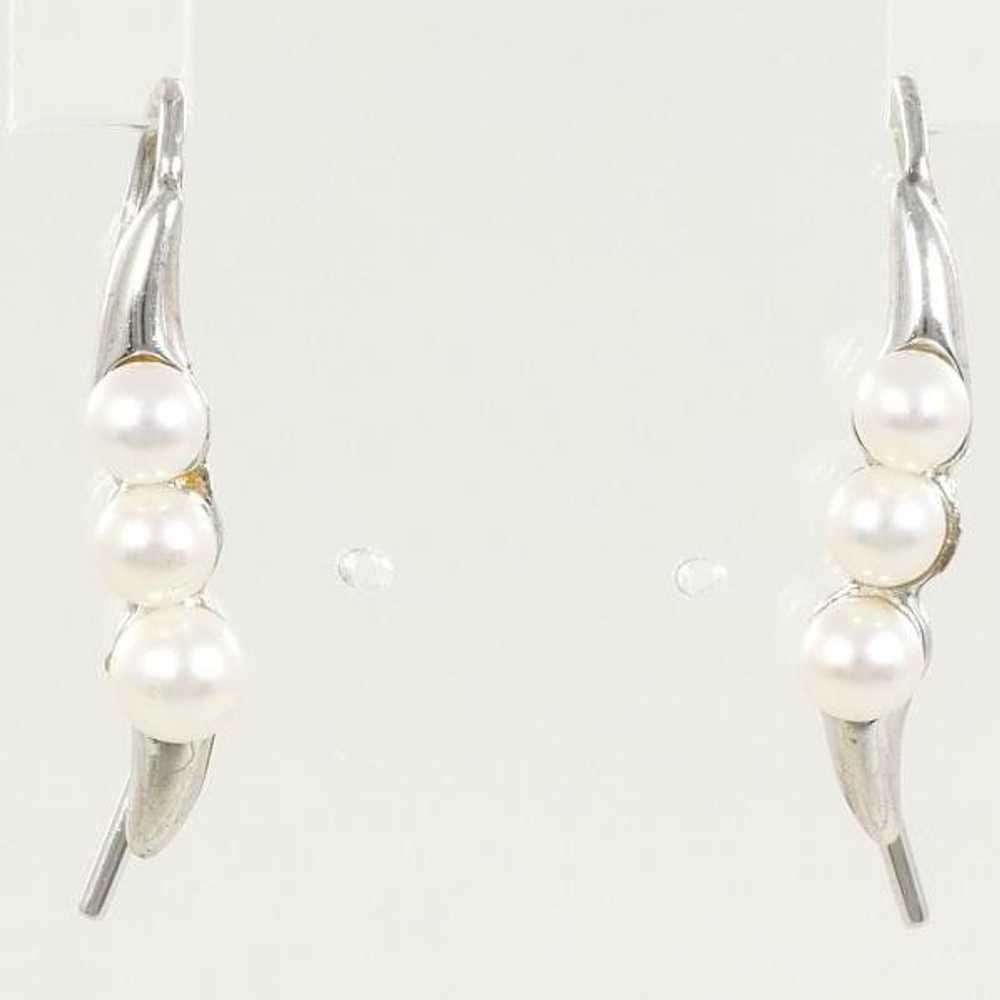 Other LuxUness Silver Pearl Earrings 925 Metal Ea… - image 1