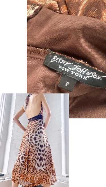 Betsey Johnson leopard halter dress