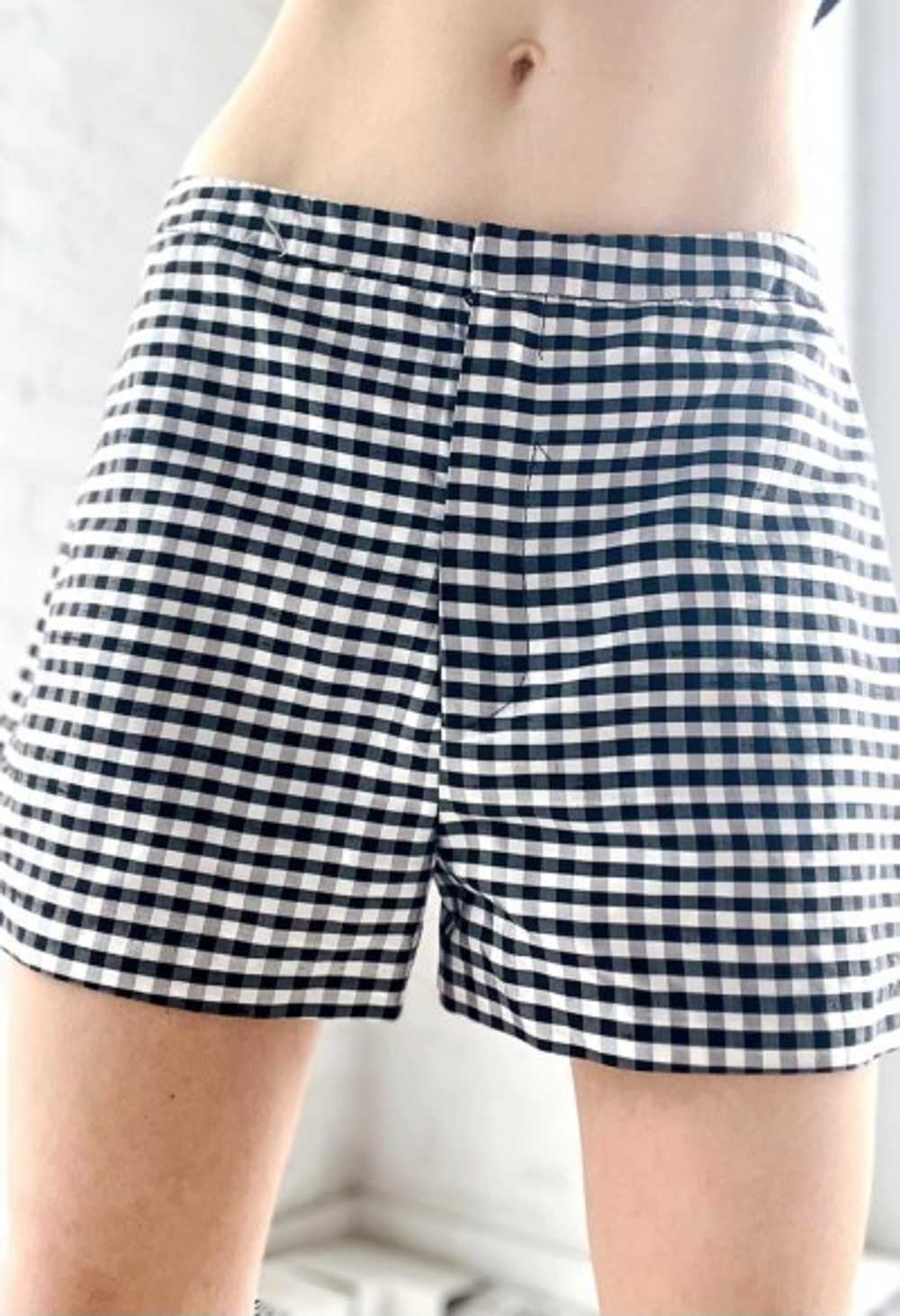 silk Betsey Johnson checked out shorts - image 3