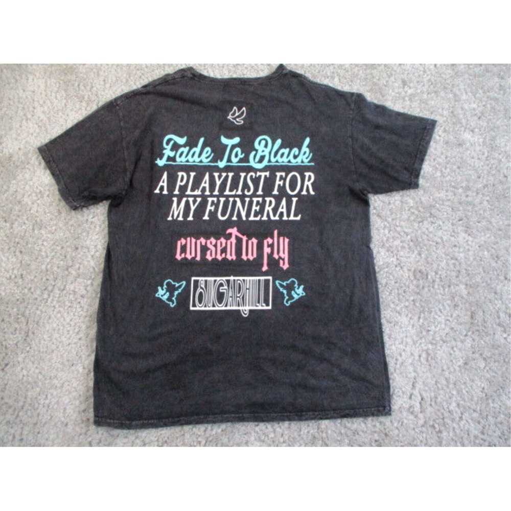 Vintage Black Faded Wash Angle Graphic Crew Neck … - image 2