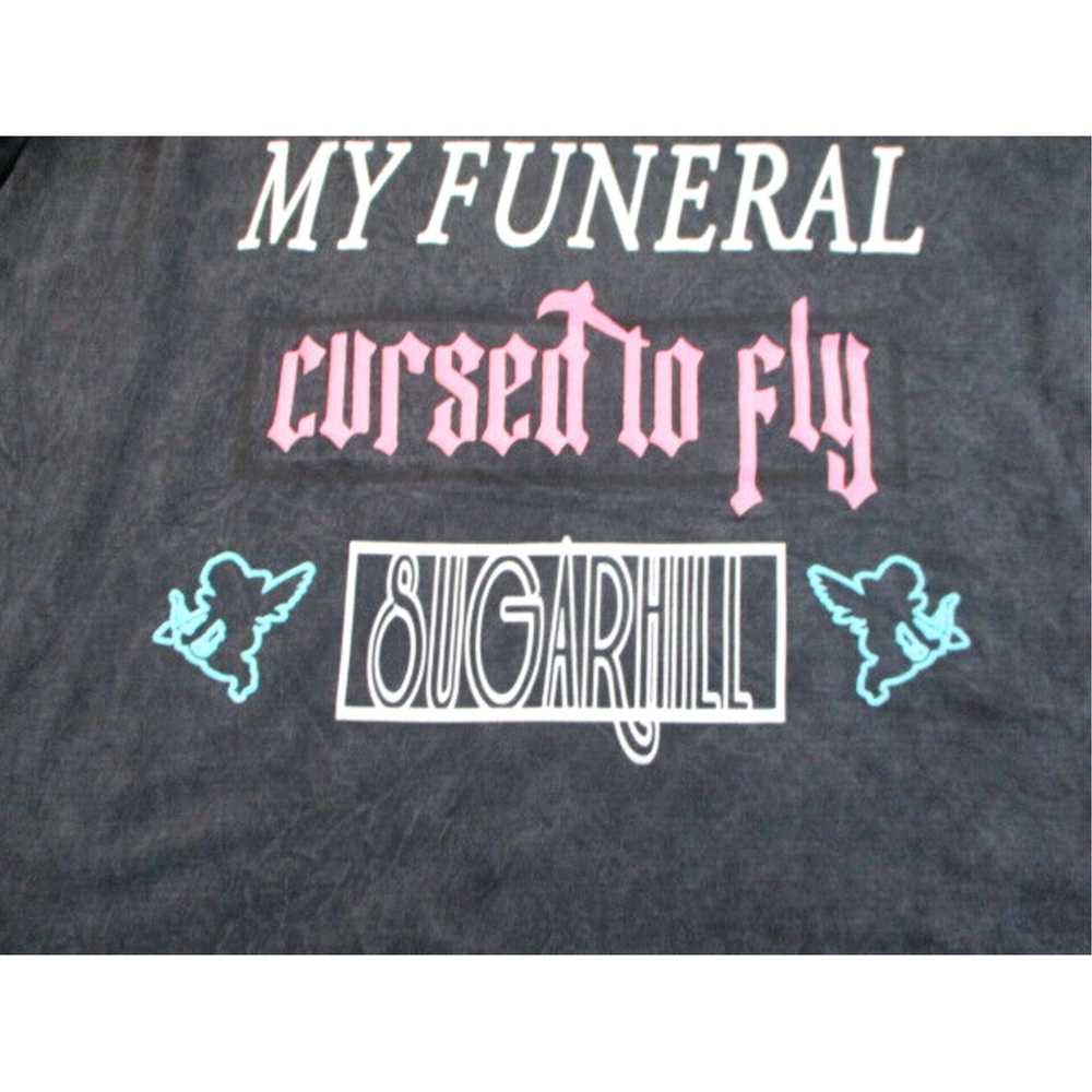 Vintage Black Faded Wash Angle Graphic Crew Neck … - image 4