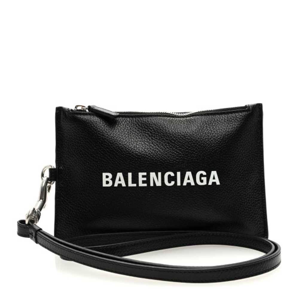 BALENCIAGA Grained Calfskin Logo Cash Passport Ph… - image 1