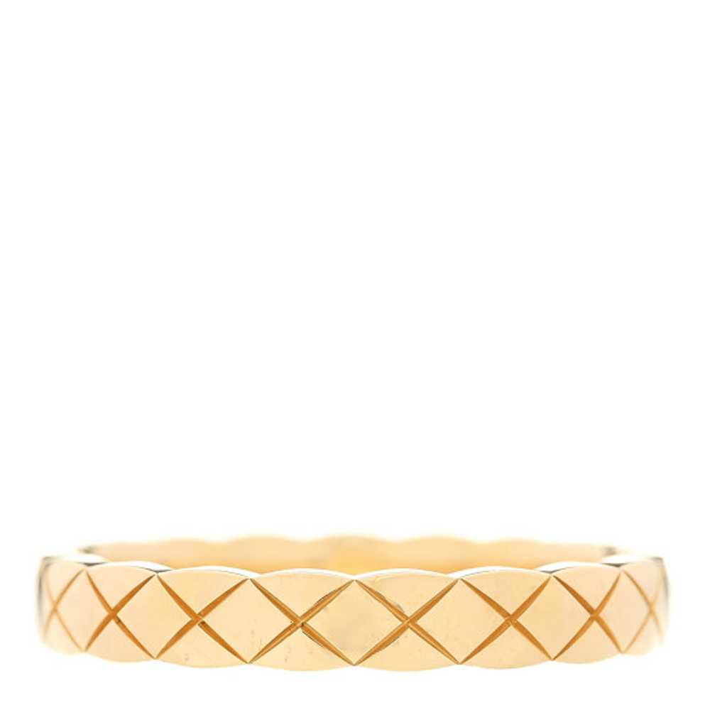 CHANEL 18K Yellow Gold Mini Coco Crush Ring 55 7.… - image 1