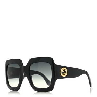 GUCCI Acetate Square Frame Sunglasses GG0053S Bla… - image 1