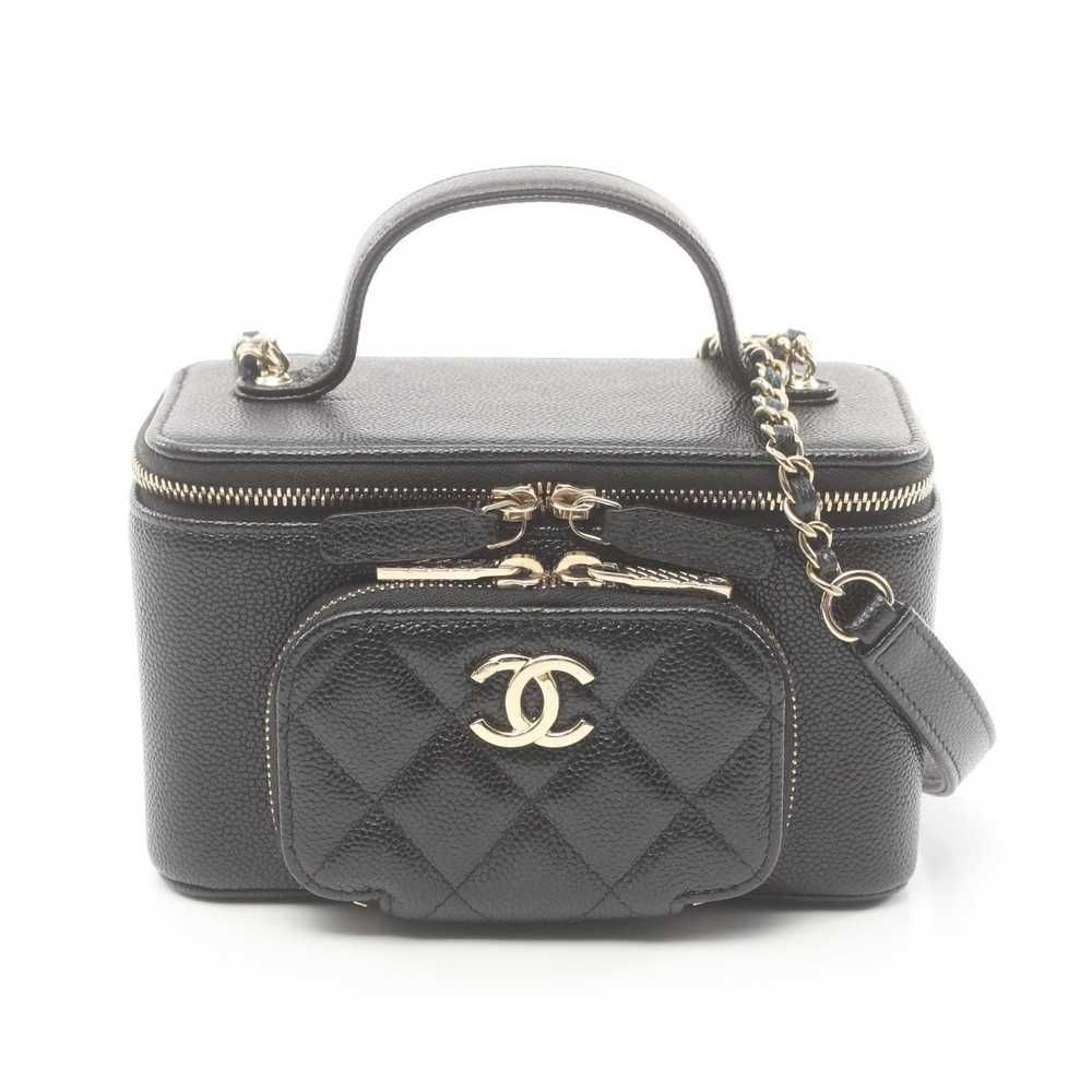 Chanel Chanel CC Caviar Vanity Bag Leather Should… - image 1