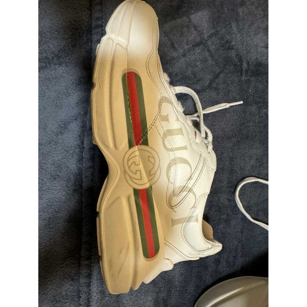 Gucci Rhyton leather low trainers - image 6