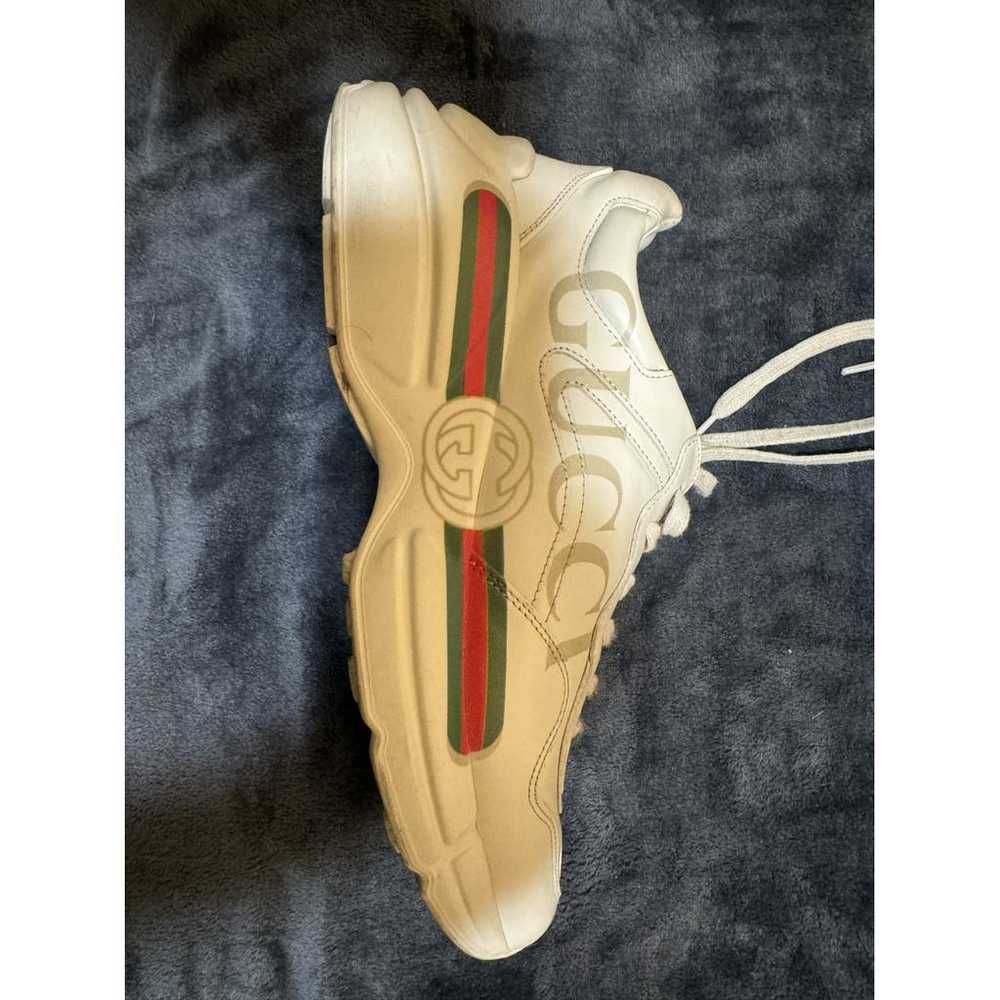 Gucci Rhyton leather low trainers - image 7