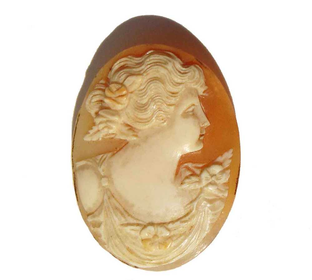 Vintage Shell Cameo Carved Shell Unmounted - image 1