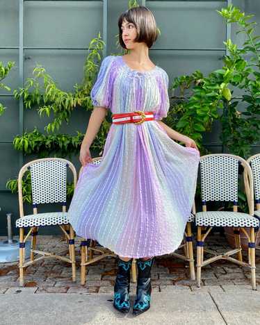 La Vie En Lilac Ombre Gauze Dress