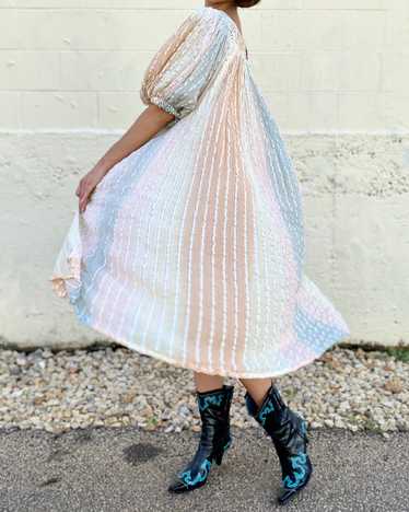 Peach Delight Ombre Grecian Gauze Dress