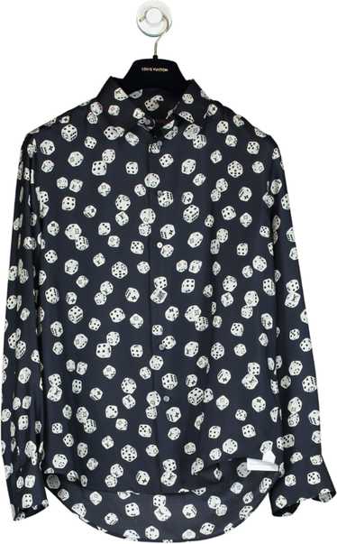 Louis Vuitton Navy Dice Print Silk Shirt UK S